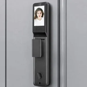 3D Face Recognition Aluminum Smart Lock for Wood Fingerprint Password Card Remote Unlock USB Charging Tuya App Home Apartment