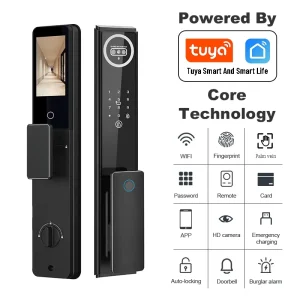 3D Face Recognition HD Camera Smart Door Lock Palm Vein Fingerprint WiFi Biometric Digital Lock Home Security System