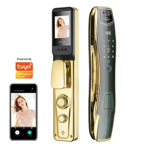 3D Face Recognition ID Fingerprint Camera Viewer Remote Doorbell Key 7 Ways Unlock App Door Smart Lock with Camera