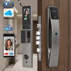 3D Face Recognition Smart Door Lock Automatic Biometric IC Card Wifi APP Security Camera Fingerprint Digital Locks