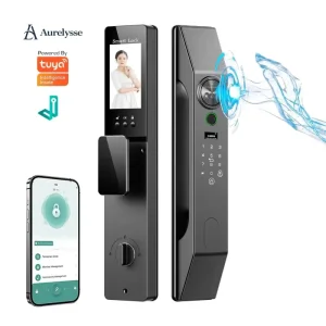 3D Face Recognition Smart Door Lock Tuya WiFi Automatic Palm Vein Lock with HD Camera Video Doorbell for Home