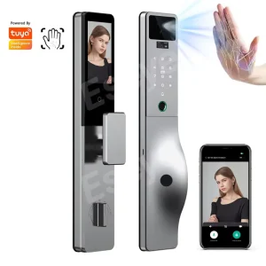3D Face Recognition Smart Door Lock Tuya Wifi Smart Fingerprint Digital Safe Door With Camera Lock