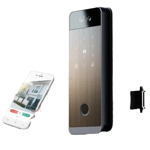 3D Face Recognition Smart Door Lock with Radar Sensor 4200mAh Rechargeable Battery Digital Lock for Modern Home Security & Villa