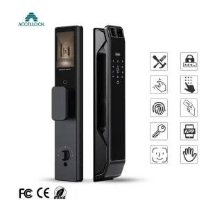 3D Face Recognition Smart Lock Wood Door Tuya App Cloud Storage Wi-Fi Enabled Aluminium Alloy Fully Automatic Fingerprint Card