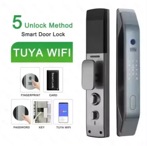 3D Face Recognition Smart Lock with Fingerprint/Password/Card/Key/APP Unlock SDK Enabled Home Security System for Wood Doors