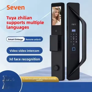 3D Face Recognition Video Intercom Smart Door Lock Fingerprint APP Electronic Door Lock Front Door Security System