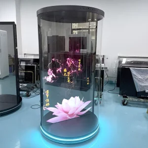3D Holographic AI Interactive Showcase Holobox Desk Top 3D Hologram Display Tube 21.5 Inch Holographic Display