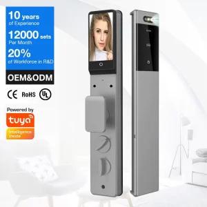 3D Structured Light Face Recognition Various Unlocking Methods Waterproof High Security Smart Door Lock for Houses Building