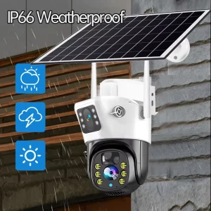 3MP*2 Asia 4G Dual Lens Camera IP66 Waterproof 4G PTZ Solar Camera PTZ Camera