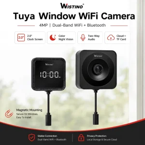 3MP 2 in 1 Magnetic Clock Surveillance Camera Night Vision Full Color Motion Detection Alarm WiFi Mini Camera