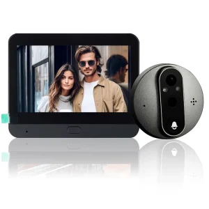 3MP WiFi Peephole Camera Digital Door Viewer 5000mAh Battery PIR Motion Detector IR Night Vison Smart Life Tuya Video Doorbell