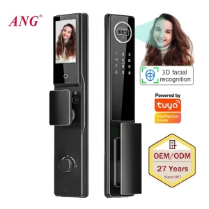 3d Face Intercom Intelligent Door Lock Remote Control Works with Tuya Wifi Palm Vein Fingerprint Password Door Lock