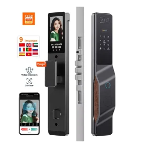 3d Face Recognition Smart Door Lock With Camera and Fingerprint Tuya Wifi Smart Lock Door Digital Smart Door Locks