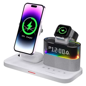 New Magnetic 3-in-1 Multifunctional Wireless Charging Station for Phone, Earbuds, and Watch