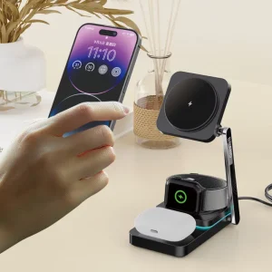 3in1 Wireless Charging Station Three in One TYPE-C Portable Foldable Magnetic 3 in 1 Wireless Charger