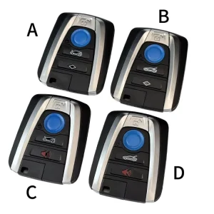 4 Button Smart Remote Control Car Key Shell with Blade Vehicle Key for BMW