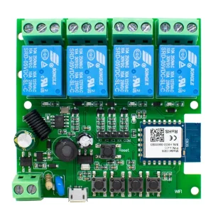 4 Channels Works with Smart Wifi Light Switch Module Board 4CH DC85-250V Relay Alexa Google Home Alice RF433 Receiver