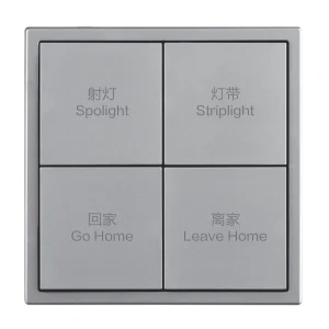 4 Gang 4 Control KNX Light Wall Switch with Light Control and Smart Life App for House Use