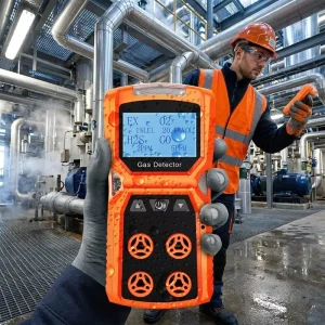 4 In 1 Portable Gas Detector CO H2S O2 LEL Gas Analyzer Rechargeable Industrial Gas Leak Detector Sound Light Vibration Alarm