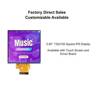 4 Inch 3.95 Inch 720×720 Square Lcd Display square Screen Lcd Custom Mipi Driver Board Raspberry Pi5 Screen Touch Display Module