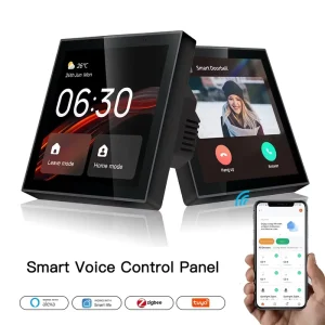 4 Inch Smart Home Panel Built-in Zigbee Gateway Alexa Voice Control Android Stereo Sound System Smart Home Kits & Systems