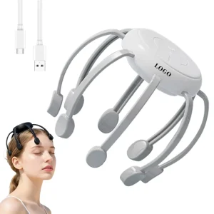 4 Modes Adjustable Silicone Scalp Messager 500mAh Rechargeable Mini Head Massager 8 Claws Multifunctional Head Massager Scalp
