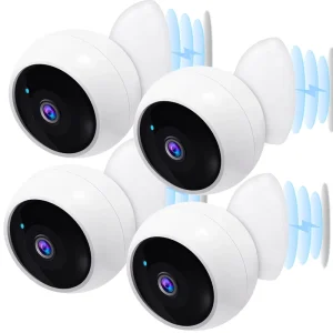 4-PACK AI Motion Detection Security Cameras 2K WiFi Wireless Cameras for Home Security Wireless Magnetic