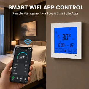 4 Pipe WiFi Central Air Conditioner Fan Coil Units FCU Thermostat Cooling Heating Smart Room Temperature Controller