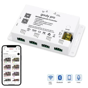 4 Ports Pixel Led Controller Smart App Cloud Wifi Intelligent Voice Music Sync Led Pixel Light with Controller