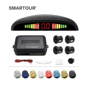 4 Sensors CCD LDE Parking System LCD Reversing Radar 30 250cm Detection Range Waterproof IP67 Blind Spot G Sensor