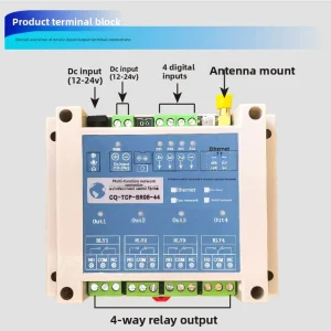 4 channel LoRa Wireless Remote Switch Controller Automatic Bidirectional Transmission 2KM 5KM Range Rechargeable Battery No