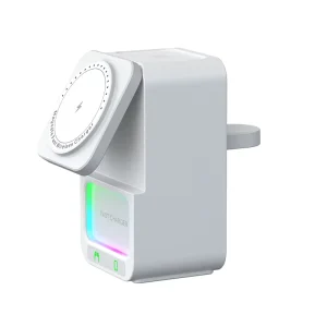 4 in 1 Magnetic Wireless Charging Station, Foldable Wireless Charger Stand with Blue Tooth Speaker