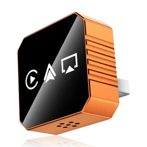 4 in 1 Wireless Carplay Adapter Orange Metal Wireless Ai Box Android Auto Mirror Link CarPlay Dongle