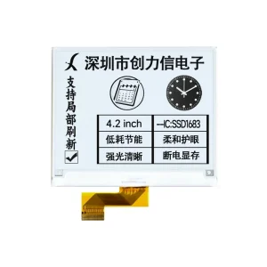 4.2 Inch SPI E-Paper Display 400*300 SSD1683 Driver 24Pin Plug-In Type Retain Image Without Power for Shelf Label/Smart Tag