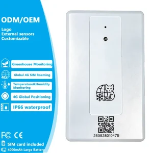 4000mAh Battery Powered 4G IoT Cloud Temperature Humidity Recorder Device Wireless Smart Data Logger with GPS Location ABS IP66