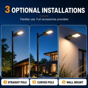 40W 6000lm Ultra Brightness Remote Control Solar Light for Street, Garden, Project, Easy Installation, All-in-One Outdoor