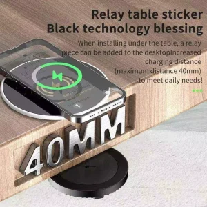 40mm Fast Wireless Charging Pad Universal Smart 10W Max Fast Wireless Charging Under Desk For Mobile Phone