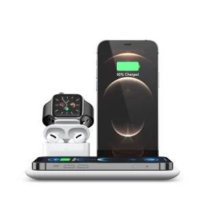 4-in-1 Wireless Charger Stand, 15W Phone Wireless Charging Device, 3W AirPods Charging Pad