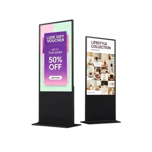 43/49/55/65 Inch Indoor Touch LCD Display Floor Standing Screen with Text & Animation for Commercial Advertising-OEM/Agency