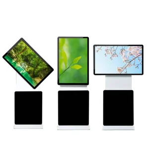 43″49″55″ Rotatable Floor Display Stand Smart Touch Screen Lcd Digital Signage Rotatable Advertising Player