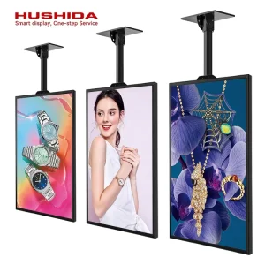 43″ 50″ 55″ 65″ Ceiling Mounted Android 4K Smart Advertising Player High Brightness Mini LED Backlight Touch Screen LCD Display