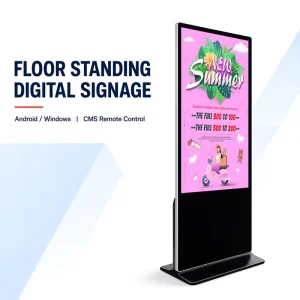 43 55 65 Inch LCD Display Touch Screen Free Standing Kiosk Subway Digital Signage Screens for Shopping Malls and Retail Stores