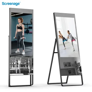 43 Inch Smart Fitness Mirror Display Non Touch Screen Yoga Mirror for Home Gym