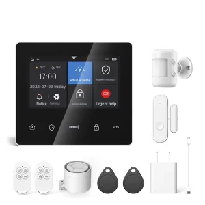 43 inch HD Display 4G Wireless Remote Control Wi Fi Smart Home Security Anti Theft Alarm Host System with 100m Detection Range