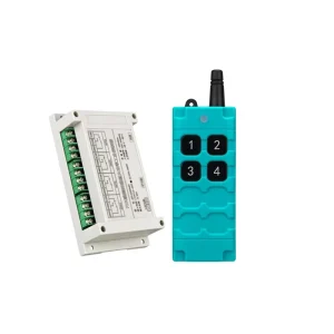 433MHz 4CHs Wireless Industrial Receiver Remote Control Switch Long Range 10A Relay Controller Antenna DC12V 24V 36V 48V