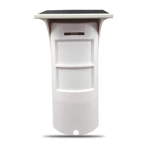 433MHz EV1527 Wireless Motion Sensor, Solar & USB Charged Microwave 2PIR Detection, Pet Friendly ABS Material for Home Alarm