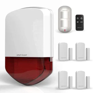 433MHz Wifi Tuya Outdoor Siren 120DB Big Sounds System Power Detection Home Alarms Alexa Compatible Door Sensor Motion Detector