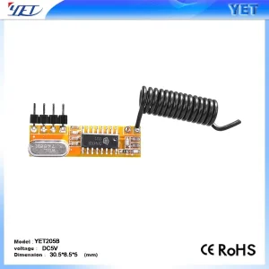 433mhz Rolling Code Wireless RF Transmitter and Receiver Module YET205B for Smart Home Automation