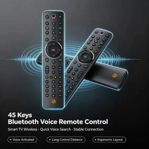 45 Keys Voice Remote Control Wireless Voice Activated Replacement Remote for Smart TV OEM ODM