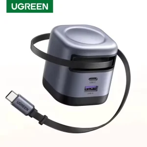45W GaN Charger Retractable Cable Charger UFCS PPS QC for iPhone 16 15Pro Samsung S25 iPad Macbook PD 3.0 Fast Charger